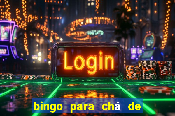 bingo para chá de bebê para imprimir grátis