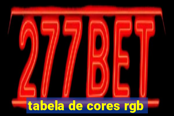 tabela de cores rgb